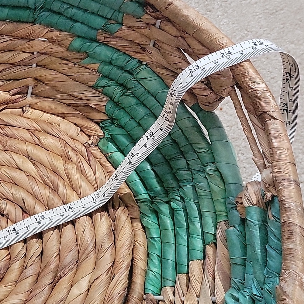 Woven Natural & Teal Woven Basket - Home Accents - Picture 3 of 7